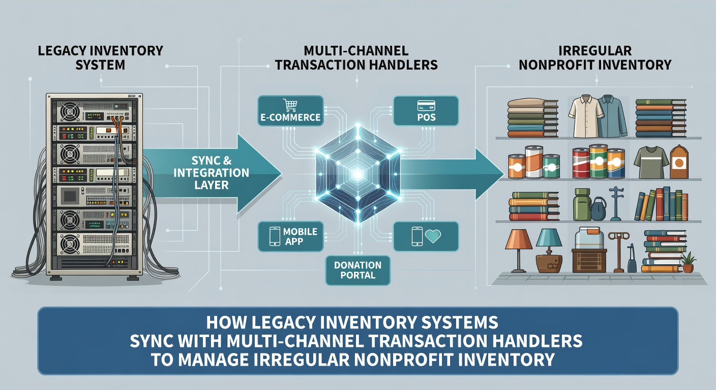 Data synchronization between legacy systems and multi-channel handlers in nonprofit operations