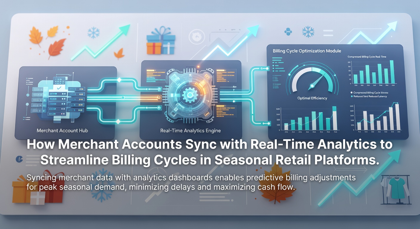 Merchant account interface displaying synchronized real-time sales and inventory analytics for seasonal retail operations
