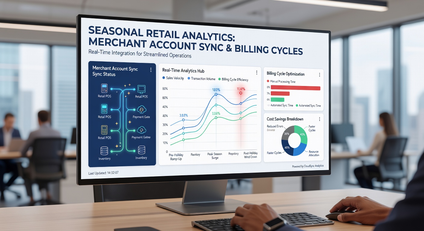 Analytics dashboard illustrating streamlined billing cycles and cash flow projections for seasonal retailers