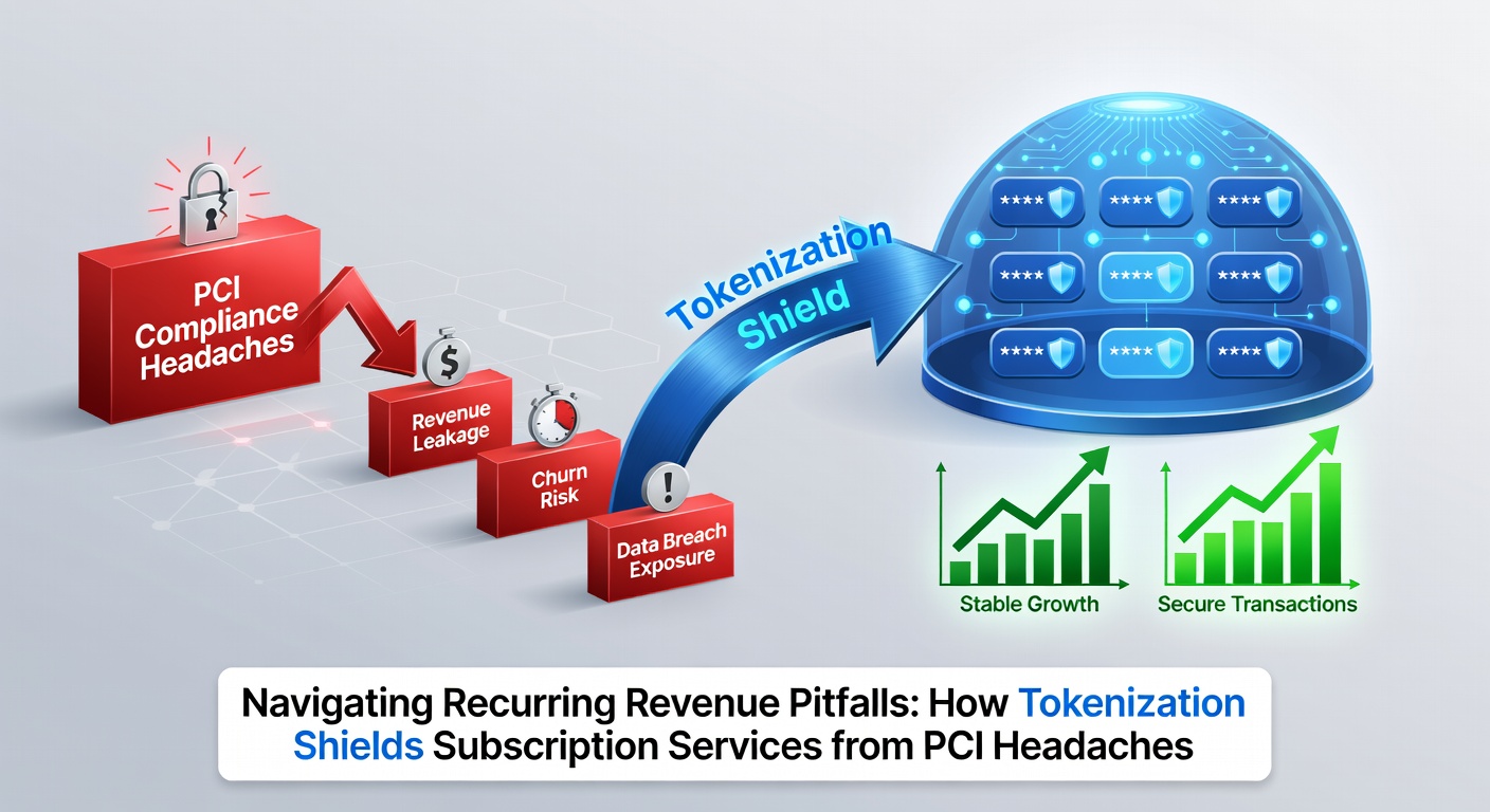Chart depicting sharp drop in PCI compliance scope and costs after tokenizing subscription payment data